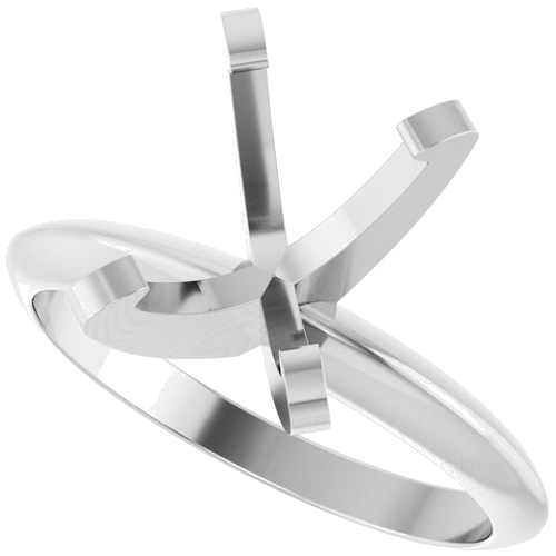 Sužadėtuvių Žiedas „Solitaire“ 950 Platinos Oval 10mm x 8mm (5)