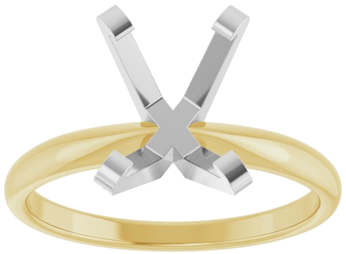 Sužadėtuvių Žiedas „Solitaire“ 14k yellow/white gold Emerald 9mm x 7mm (3)