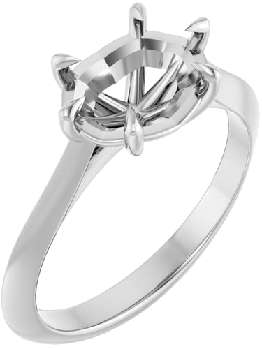 Sužadėtuvių Žiedas „Claw-Prong Solitaire“ 925 Sidabro Oval 9mm x 7mm (1)
