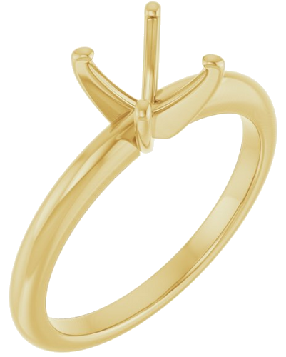 Sužadėtuvių Žiedas „Solitaire“ 14k yellow gold Cushion 6mm (1)