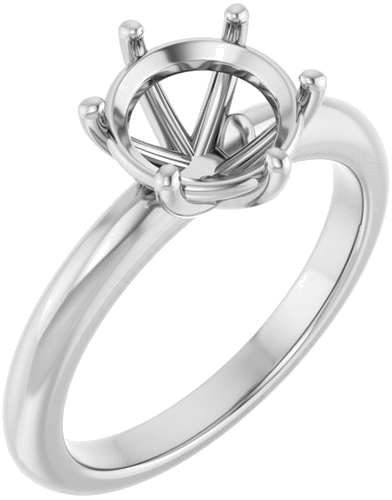 Sužadėtuvių Žiedas 14k white gold Round 8.2mm (1)