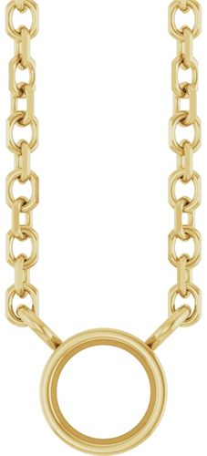 Pakabukas „Bezel-Set Solitaire“ 14k yellow gold Round 3mm (1)