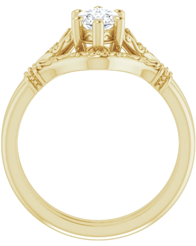 14K Yellow 10x5 mm Marquise Solitaire Engagement Ring Mounting (7)
