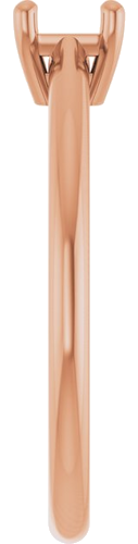 Sužadėtuvių Žiedas „Solitaire“ 14k rose gold Emerald 6mm x 4mm (4)