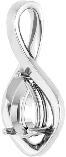 Pakabukas „Infinity-Inspired“ 14k white gold Pear 9mm x 6mm (2)