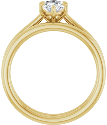 Sužadėtuvių Žiedas „Claw-Pong“ 14k yellow gold Oval 7mm x 5mm (7)