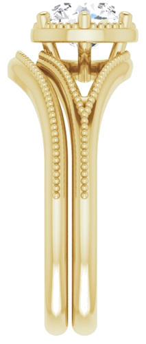 Sužadėtuvių Žiedas „Solitaire“ 585 Geltonojo Aukso Round 6.5mm (9)