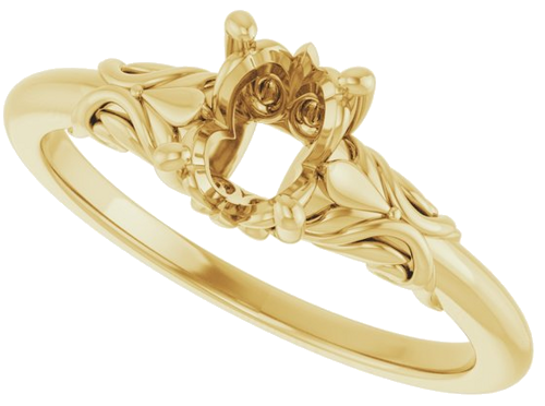 Sužadėtuvių Žiedas „Solitaire“ 14k yellow gold Oval 7mm x 5mm (5)