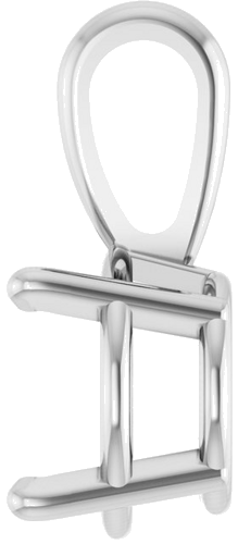 Platinum 7.5 mm Round 4-Prong Pendant Mounting (3)