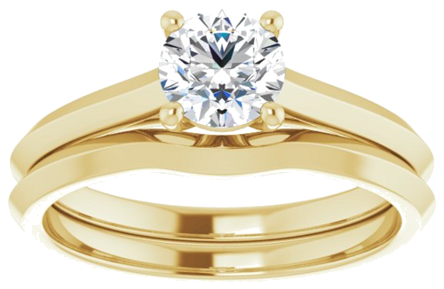 Sužadėtuvių Žiedas „Claw-Prong“ 14k yellow gold Round 5.5mm (8)