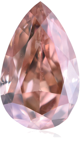 0.45 carat Fancy Deep Brownish Orangey Pink-VS2 Natūralus Pear Deimantas (1)
