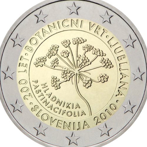 2010 Slovėnija Liublianos botanikos sodas 2 eurų moneta (2)
