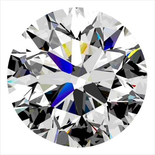 0.5 carat H-VS2 Excellent cut Natūralus Round Deimantas (1)