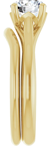 14K Yellow 6.5 mm Round Solitaire Engagement Ring Mounting (9)