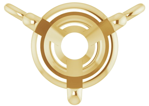 Pakabukas „Round 3-Prong“ 585 Geltonojo Aukso Round 5mm (1)