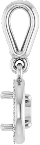 Pakabukas „Accented Halo-Style“ 14k white gold Round 5.2mm (3)