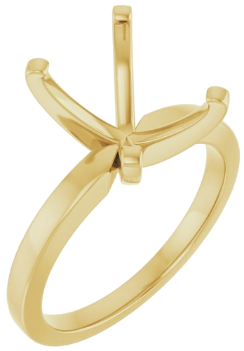 Sužadėtuvių Žiedas „Solitaire“ 10k yellow gold Emerald 10mm x 8mm (1)