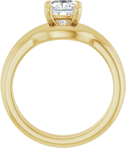 Sužadėtuvių Žiedas 14k yellow gold Cushion 6mm (7)