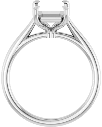 Sužadėtuvių Žiedas „Claw-Pong“ 14k white gold Emerald 10mm x 7mm (2)
