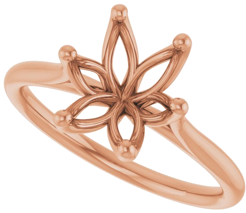 Sužadėtuvių Žiedas „Solitaire“ 585 Rožinis Aukso Oval 10mm x 8mm (5)