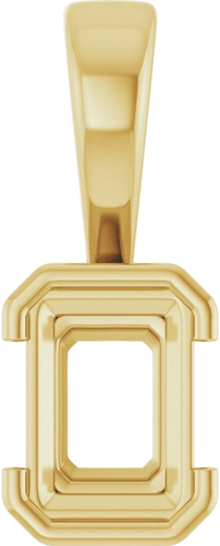 14K Yellow 7x5 mm Emerald Pendant Mounting (1)