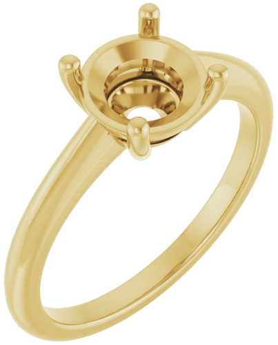 Sužadėtuvių Žiedas „Solitaire“ 14k yellow gold Round 7.4mm (1)