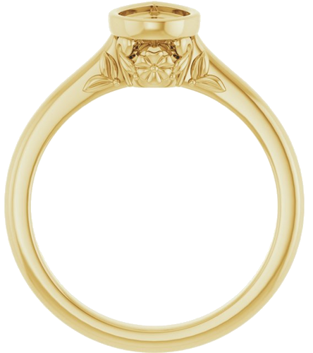 Sužadėtuvių Žiedas „Bezel-Set“ 14k yellow gold Pear 8mm x 5mm (2)
