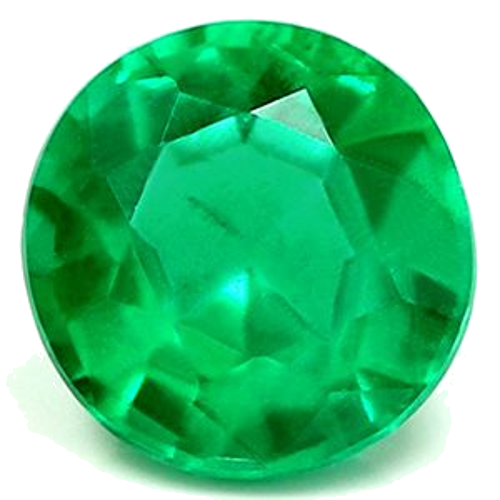 0.51 carat GREEN Round Smaragdas (1)