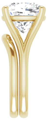 Sužadėtuvių Žiedas „Solitaire“ 14k yellow gold Cushion 11mm (9)