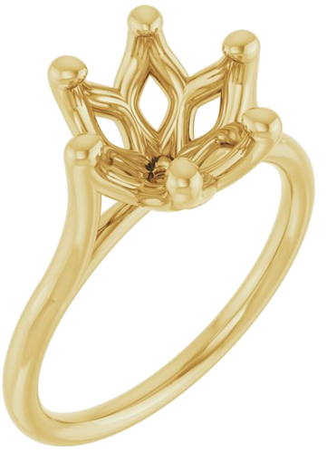 Sužadėtuvių Žiedas „Cathedral-Style Solitaire“ 14k yellow gold Round 9mm (1)
