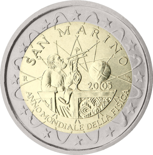 2005 San Marino Year of Physics 2 euro coin (3)