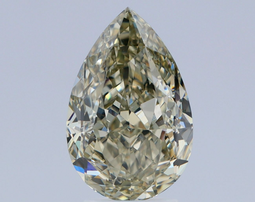 3.6 carat Fancy Brownish Greenish Yellow-VS2 Natūralus Pear Deimantas (1)