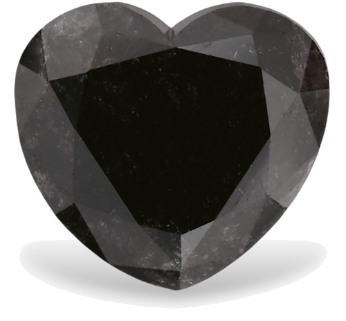 1.43 carat Fancy Black-VVS2 Natūralus Heart Deimantas (1)