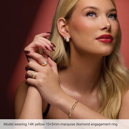 Sužadėtuvių Žiedas „Claw-Prong Solitaire Bezel-Style“ 14k yellow gold Marquise 12mm x 6mm (6)