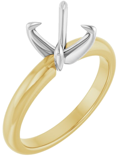 Sužadėtuvių Žiedas „Claw-Prong Solitaire“ 18k yellow/white gold Round 7.4mm (1)