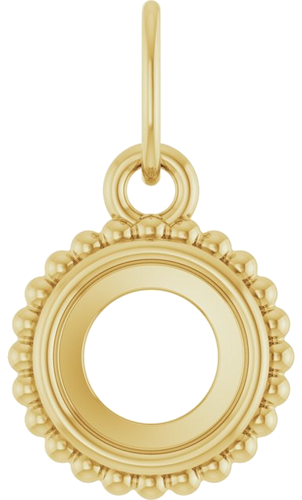 Pakabukas „Cabochon Charm“ 14k yellow gold Round 5mm (1)
