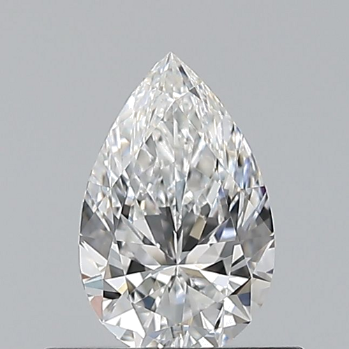 0.5 carat F-VVS2 Natūralus Pear Deimantas (1)