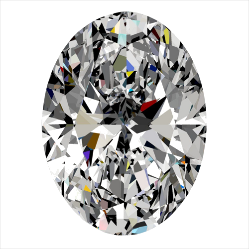 0.37 carat F-VS1 Natūralus Oval Deimantas (1)