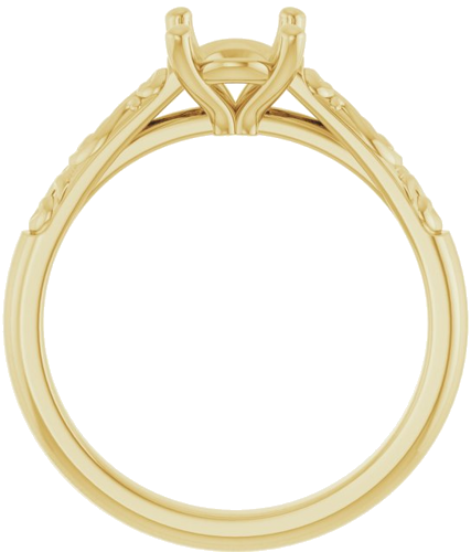 Sužadėtuvių Žiedas „Solitaire“ 585 Geltonojo Aukso Oval 8mm x 6mm (2)