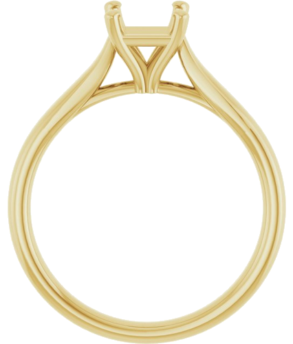 Sužadėtuvių Žiedas „Solitaire“ 585 Geltonojo Aukso Square 5mm (2)