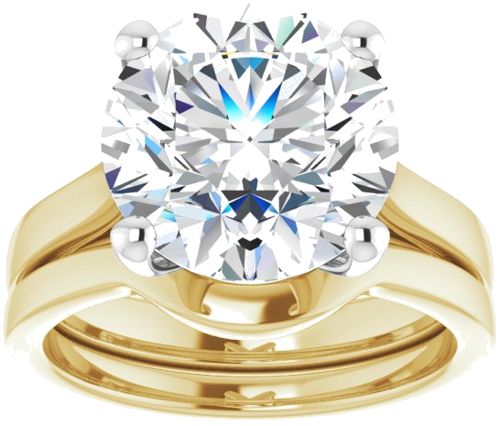 Sužadėtuvių Žiedas 14k yellow/white gold Round 11mm (8)
