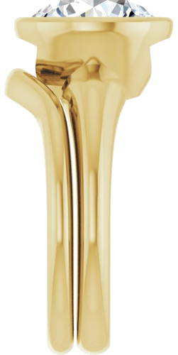 Sužadėtuvių Žiedas „Bezel-Set Solitaire“ 14k yellow gold Round 10mm (9)