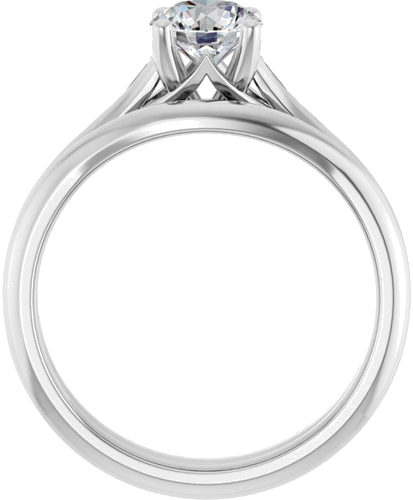 14K White 5.8 mm Round Solitaire Engagement Ring Mounting (7)