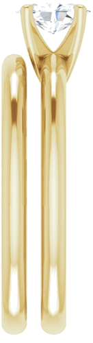 14K Yellow  6x4 mm Oval Solitaire Engagement Ring Mounting (9)