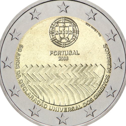 2008 Portugal Human rights 2 euro coin (2)