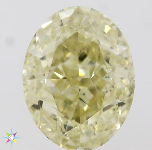 1.62 carat Fancy  Yellow-VS2 Natūralus Oval Deimantas (1)