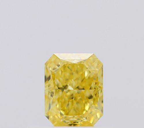 0.52 carat Fancy Vivid Yellow-VS2 Natūralus Radiant Deimantas (1)