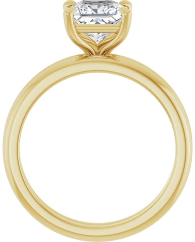 Sužadėtuvių Žiedas „Claw-Prong“ 14k yellow gold Square 6mm (7)