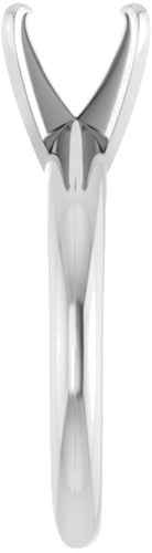 Sužadėtuvių Žiedas „Light Solitaire“ 585 Baltojo Aukso Square 6mm (4)