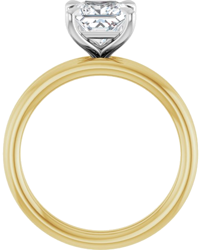 Sužadėtuvių Žiedas „Claw-Prong Solitaire“ 14k yellow/white gold Square 6mm (7)